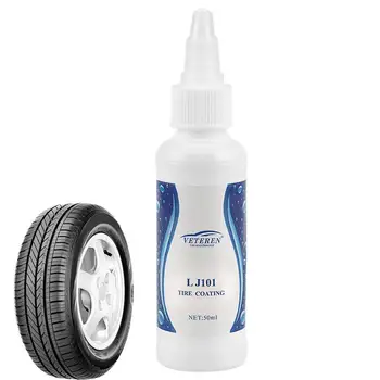 Покритие и лигиране на гуми 50 мл Спрей за чернения автомобилни гуми Течност за поддръжка на гумите Чернение Спрей за остъкляване гуми