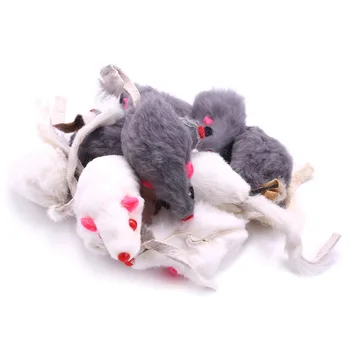 Мишки от естествена кожа заек, играчки за домашни любимци, бебешки играчки, 12 опаковки
